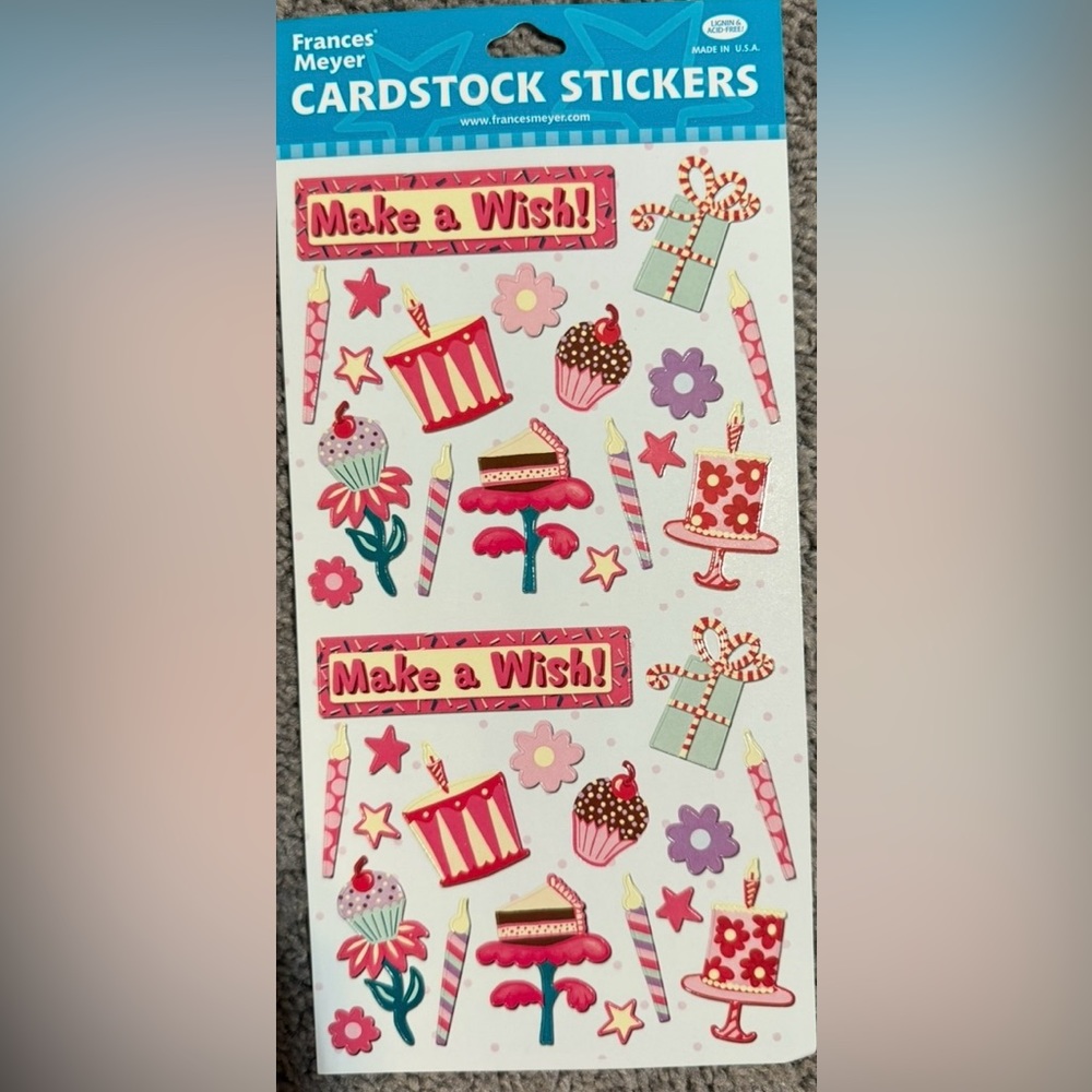 $2 Colorful Cardstock Stickers$2 WITH ANY $10 ORDER OR MORE